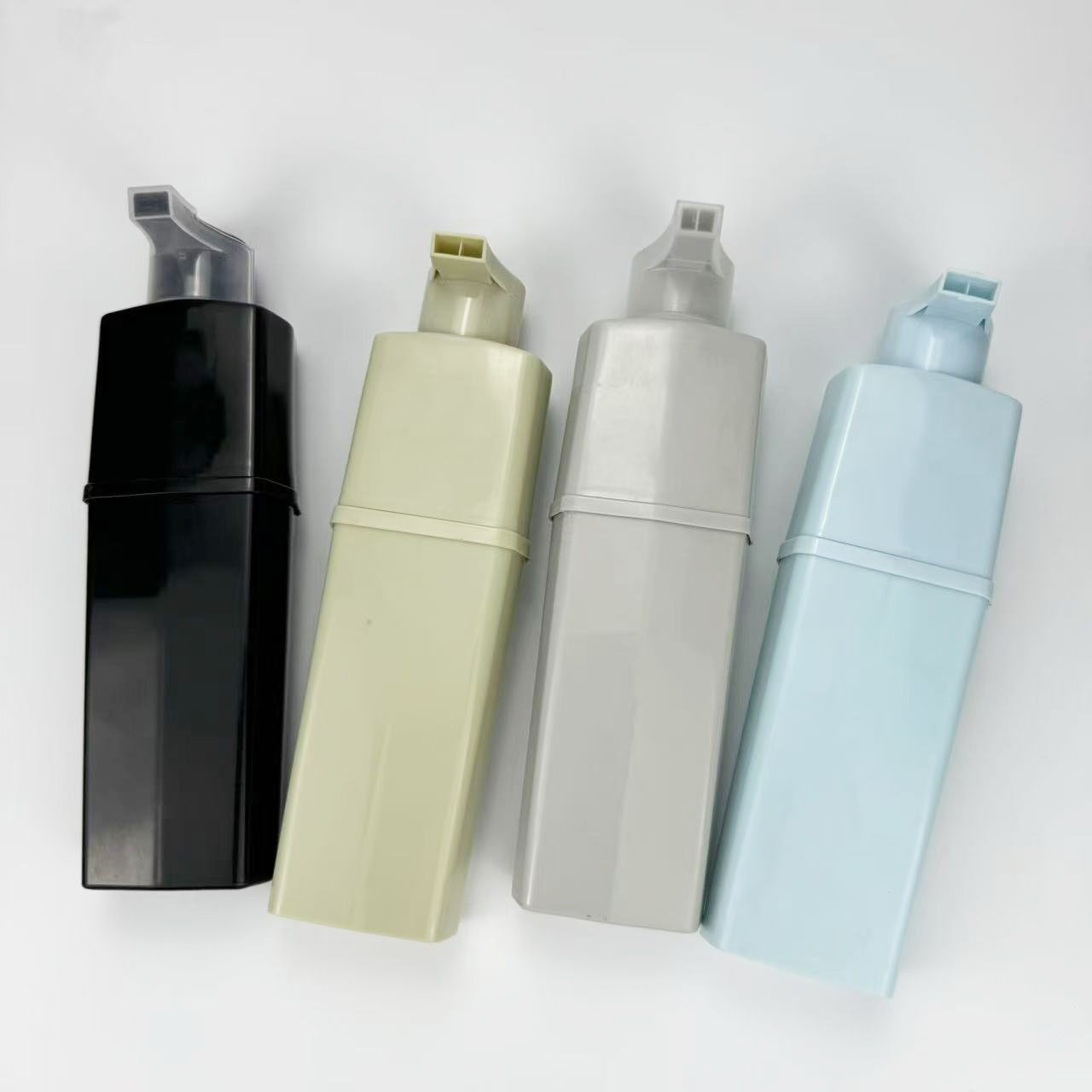 Square Shape 2 in 1 doube chamber hair coloring shampoo bottle(图2)